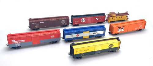 Märklin 47760 *US-Güterwagenset  6 Tin Plate Box Cars + Caboose
