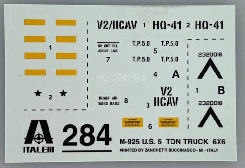 Italeri D284 *Decalbogen 1:35 Militär Fahrzeug  4 x 5cm