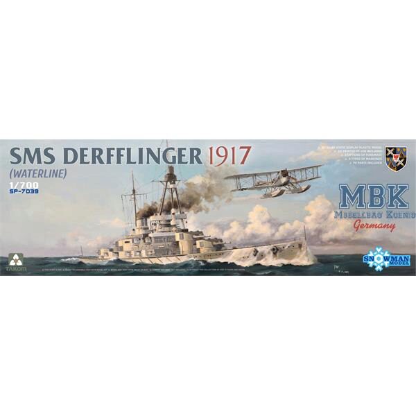 Takom 7039 SMS DERFFLINGER 1917 (Waterline) 3D printed FF-33E