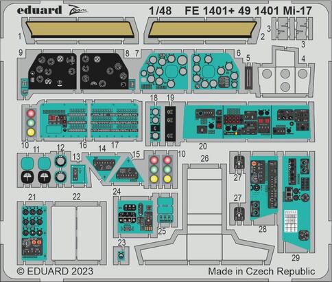 Eduard Accessories FE1401 Mi-17 1/48