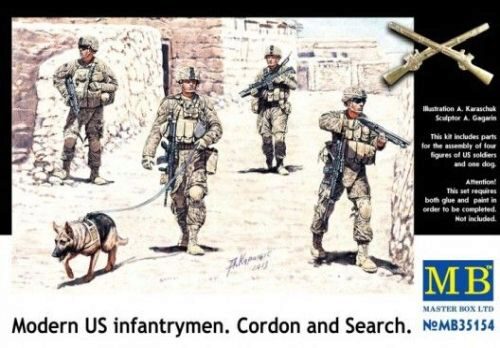 Master Box Ltd. MB35154 Modern U.S.infantrymen. Cordon and Searc
