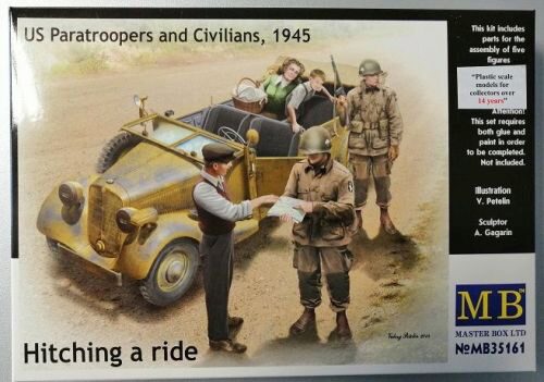 Master Box Ltd. MB35161 Hitching a ride US Paratroopers a.Civili