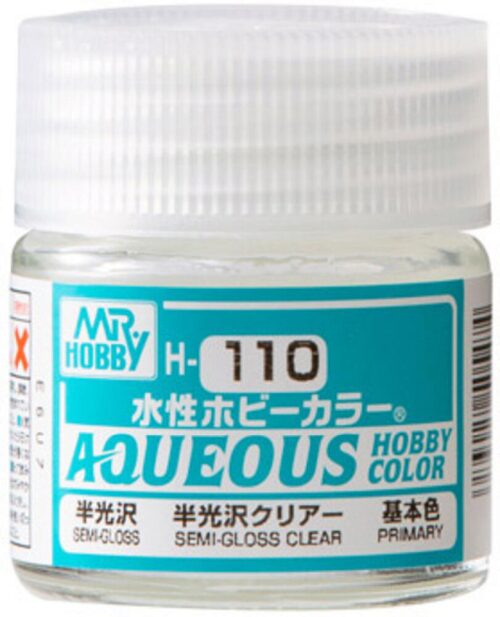 Mr Hobby - Gunze H-110 Mr Hobby -Gunze Aqueous Hobby Colors  (10 ml) Premium Clear Semi-Gloss