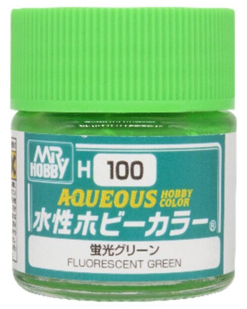 Mr Hobby - Gunze H-100 Mr Hobby -Gunze Aqueous Hobby Colors  (10 ml) Fluorescent Green
