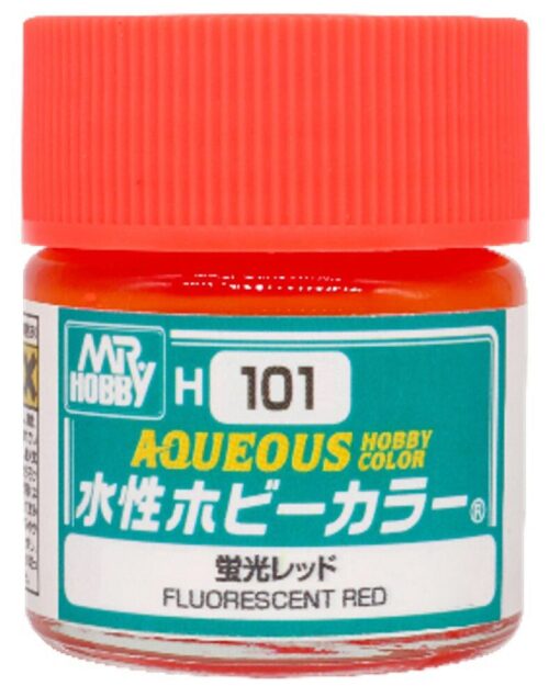 Mr Hobby - Gunze H-101 Mr Hobby -Gunze Aqueous Hobby Colors  (10 ml) Fluorescent Red