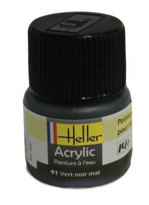 Heller 091 Peinture Acrylic 091 vert noir mat