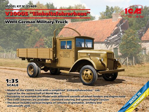 ICM 35409 V3000S Einheitsfahrerhaus, WWII German Military Truck