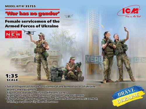 ICM 35755 War has no gender. Female servicemen of the Armed Forces of Ukraine (100% new molds)