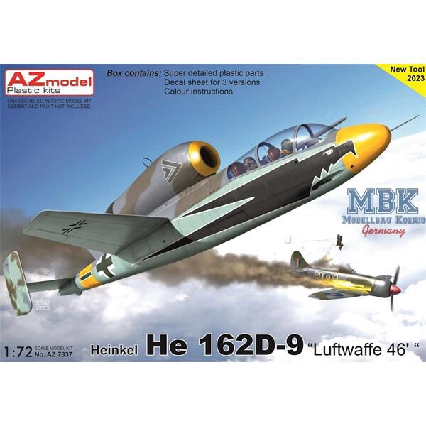AZ Models AZM7837 Heinkel He 162D-9  Luftwaffe 46 