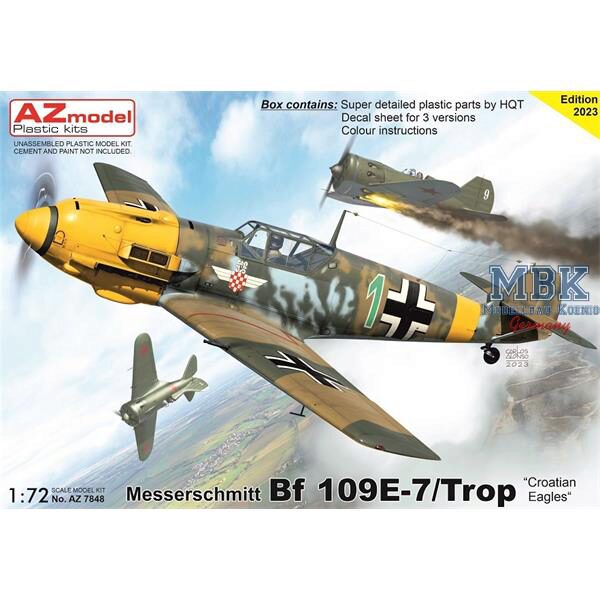AZ Models AZM7848 Messerschmitt Bf 109E-7/Trop  Croatian Eagles 