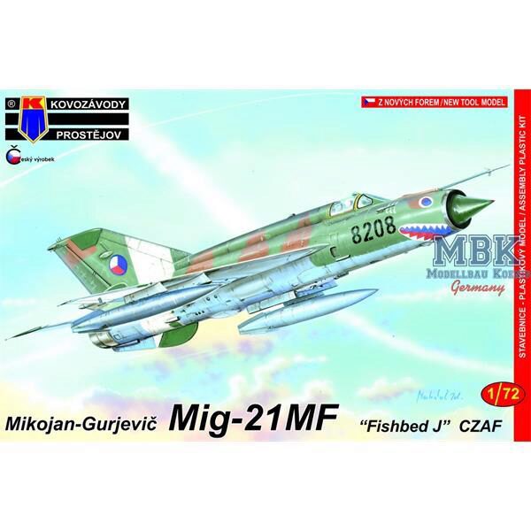 Kovozavody Prostejov kpm72084 Mikoyan MiG-21MF Fished J  Czechoslovak AF 
