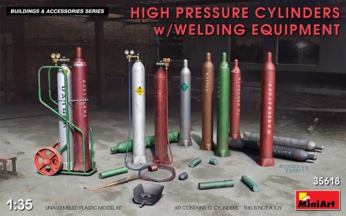 MiniArt 35618 High Pressure Cylinders w/Welding Equipment