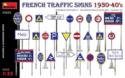 MiniArt 35645 French Traffic Signs 1930-40s