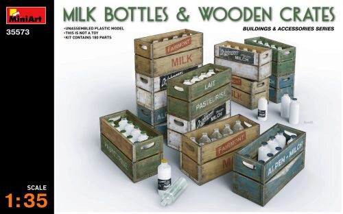 MiniArt 35573 Milk Bottles & Wooden Crates