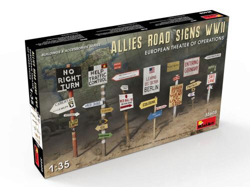 MiniArt 35608 Allied Road Signs WWII. European Theatre of Operations