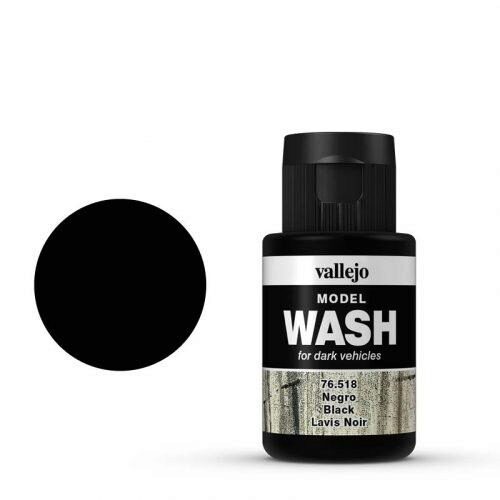 Vallejo 76518 Wash-Color, Schwarz, 35 ml