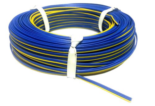 Brawa 32392 Flachband-Litze 0,14mm² 25m blau/blau/gelb