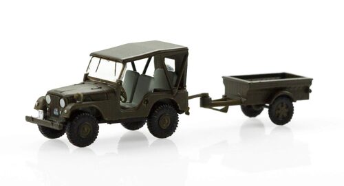 ACE 005102 Armee-Jeep Willys M38A1 mit Anhänger "Aebi"68