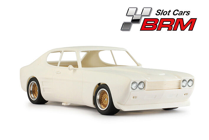 BRM MODEL CARS BRM147 Ford Capri RS - Full White Kit - assembled with aluminum chassis - front CAMBER system