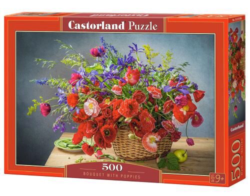 Castorland B-53506 Bouquet with Poppies, Puzzle 500 Teile