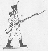 Prince August 517 Zinngiessform Napoleon Krieg Jäger zu Fuss Niederlande 18. Jh.