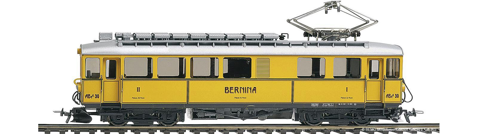 Bemo 1268160 RhB Berninabahn Nostalgietriebwagen Abe 4/4 30 gelb