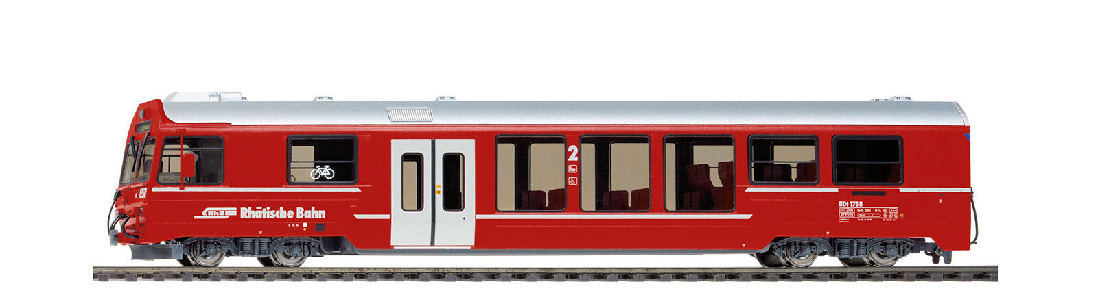 Bemo 3249105 RhB BDt 1755 Steuerwagen NEVA-Retica rot