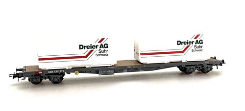 HAG 372 *SBB Containertragewagen Sgss Dreier Container
