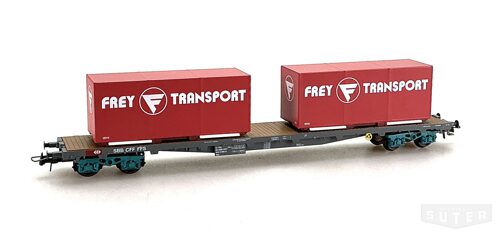 HAG 392Frey *SBB Containertragewagen Sgss Frey  Container