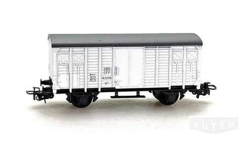 HAG 310weiss *SBB ged. Güterwagen K3 Guss weiss