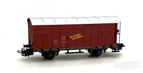 HAG 300braun *SBB ged. Güterwagen K3 mit Bremserhaus Guss braun Für Güter die Bahn/pour vos marchdises