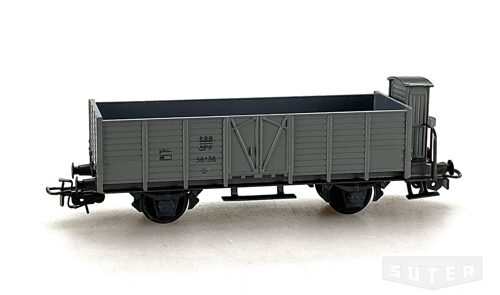 HAG 320grau *SBB Hochbordwagen L mit Bremserhaus Guss grau