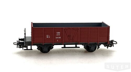 HAG 325 *SBB Hochbordwagen L mit Plattform Guss braun