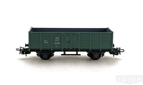 HAG 330grün *SBB Hochbordwagen L  Guss grün