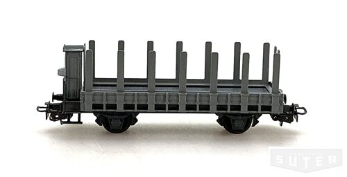 HAG 340grau *SBB Rungenwagen mit Bremserhaus Guss grau