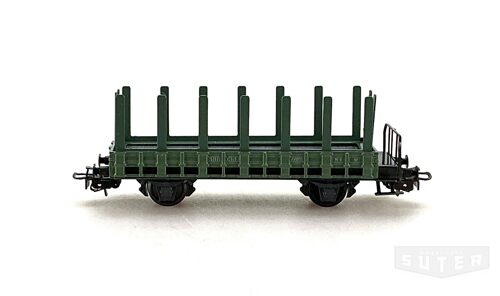 HAG 350grün *SBB Rungenwagen mit Plattform Guss grün