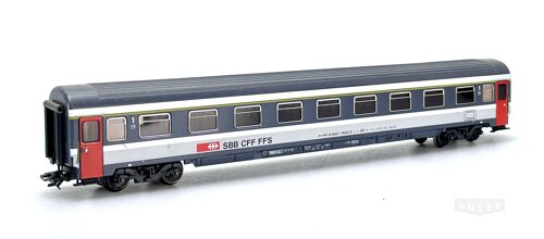 Märklin 4266 *SBB Personenwagen A9, 1 Kl., grau/grau  Türen rot
