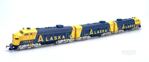 Märklin 3462 *US 3tlg. Diesellok "Alaska" blau/gelb,  2 Motoren