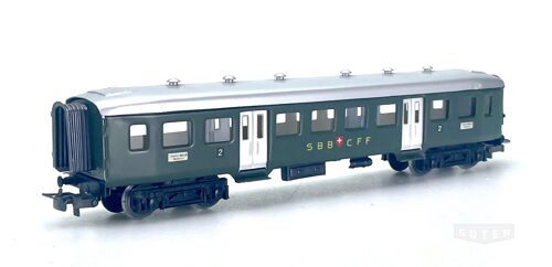 Märklin 4038 *SBB Personenwagen grün, 2.Klasse Blech