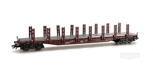 Märklin 4666 *DB Rungenwagen  beladen mit Schienen, braun