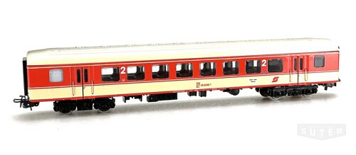 Märklin 4034 *ÖBB Personewagen , rot/crème,  2.Klasse