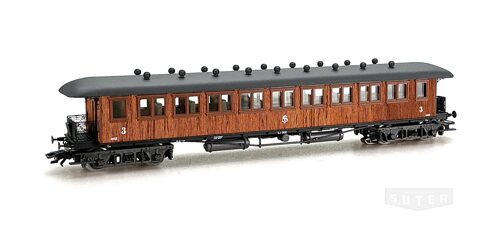 Märklin 4270 *SJ Schnellzugswagen mit Holzaufbau 3.Kl., braun