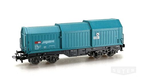 Märklin 4687 *SBB Teleskophaubenwagen Shimms, türkis