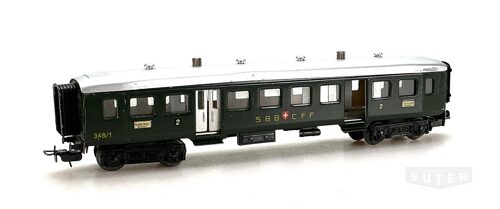 Märklin 4015 *SBB Personenwagen Türen zum öffnen, Blech, grün