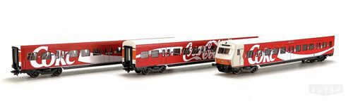 Märklin 4393 *S-Bahn Wagenset 3tlg.  Coca Cola  "ei like it"  1 Steuerwagen + 2 Wagen