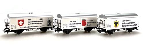 Märklin 1291 *Wagen Set 700 Jahre Schweiz. Eidgenossenschaft  3tlg