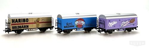 Märklin 84418 *Kühlwagen Set "Milka" + Kuh ,Haribo" Ritter"