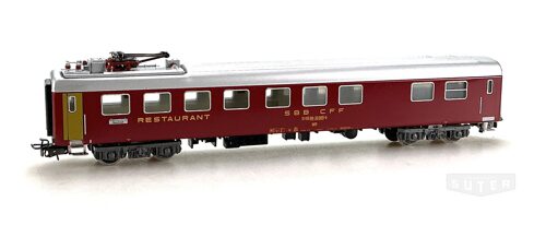 Märklin 4068 *SBB RESTAURANT Wagen, weinrot, Blech