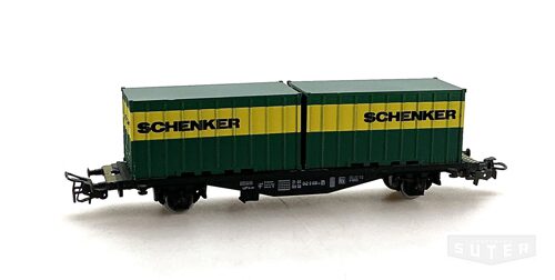 Märklin 4764 *Containerwagen beladen mit Schenker Container