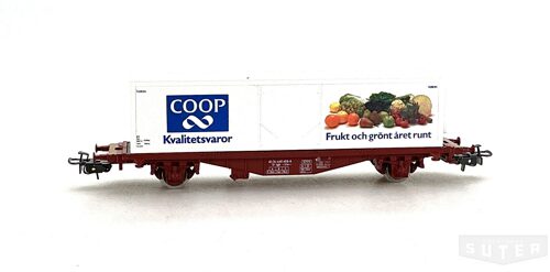 Märklin 4673 *Containerwagen beladen mit Coop Container